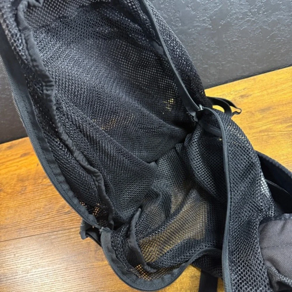 Nike Vintage Y2K Black Grey Polyester Mesh‎ Backpack Unisex OS